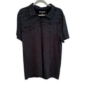Harley Davidson Performance Polo Slim Fit XL Stretch Heather Dark Gray
